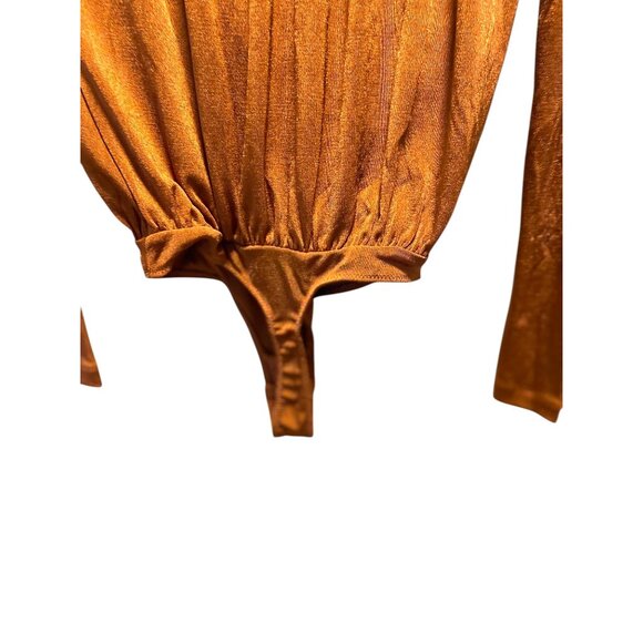 Free People Turnt Thong Bodysuit Rust Size XS Revolve Neutral Minimalist Boho - Picture 11 of 14